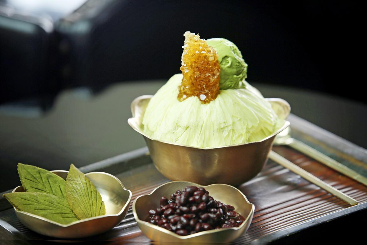 Kensington Jeju Hotel Exterior foto Bingsu with green tea ice cream